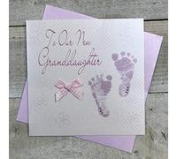 Cotone Bianco nostre Carte Nuovo Nipote a mia Nipote a Mano Rose-Piedi
