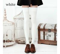 Cotone Calze a Coscia Alta Parigine Giapponese Lolita JK Stile Preppy Solido