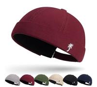 Cotone Cappellino da Portuale Uomo Retro Docker-cap Berretto Docker da Motociclista Cappello Retro Hat Cappello Senza Visiera Berretto da Portuale Uomo Donna Regolabile