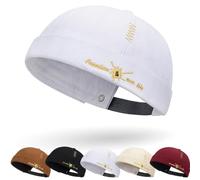 Cotone Cappellino da Portuale Uomo Retro Docker-cap Berretto Docker da Motociclista Cappello Retro Hat Cappello Senza Visiera Berretto da Portuale Uomo Donna Regolabile