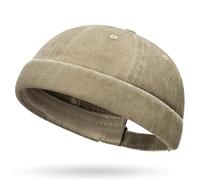 Cotone Cappellino da Portuale Uomo Retro Docker-cap Berretto Docker da Motociclista Cappello Senza Retro Cotone Docker Hat Cappello Senza Visiera Berretto da Portuale Uomo Donna