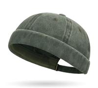 Cotone Cappellino da Portuale Uomo Retro Docker-cap Berretto Docker da Motociclista Cappello Senza Retro Cotone Docker Hat Cappello Senza Visiera Berretto da Portuale Uomo Donna