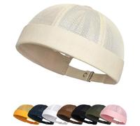 Cotone Cappellino da Portuale Uomo Retro Docker-cap Berretto Uomo Cappelli Docker cap Cappelli Senza Tesa Beanie Polsino Arrotolato Cappello da Marinaio Fisherman