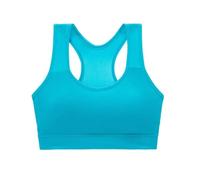 Cotone Colorato Gathering Non Ring Sport Back Yoga Bra Large Breasts Show Small Bra Running Fitness Shockproof Tank Top Underwear Leggings Rotondo, azzurro, Taglia unica