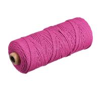 Cotone Corda Intrecciati Corda Cavo Rosa Rosso 100m/109 Iarde 2mm Diametro