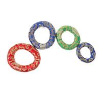 Cotone Cuscino per Campane Tibetane, Ricamato, 4 Pezzi 15cm Elegante | Forma ad Anello, Stile Cinese Nuvole Portafortuna, Sostiene la Ciotola e Aiuta il Suono Colore Casuale