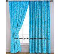 Cotone Indiano Finestra Shibori Scheda Top Tende Mantovane Porta Da Boho 2 Pz