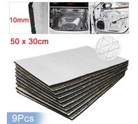 Cotone Insonorizzante Motore 9/12/18/27 pezzi 50 cm * 30 cm Tappetino fonoassorbente per isolamento acustico e termico per cofano motore adesivo(E)