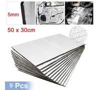 Cotone Insonorizzante Motore 9/12/18/27 pezzi 50 cm * 30 cm Tappetino fonoassorbente per isolamento acustico e termico per cofano motore adesivo(A)