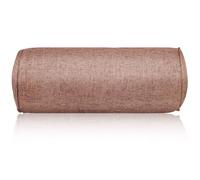 Cotone Lino Cuscino Yoga Cilindrico, Supporto Collo, 1 Pezzo | Superficie Antiscivolo, per Caviglie e Zona Lombare, Fodera Rimovibile Cerniera Integrale, Colore Caffè