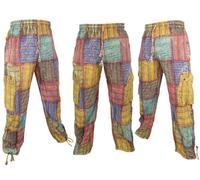 Cotone Luce Pantaloni Estivi Patchwork Casual Hippie Boho Elastico Nepalese
