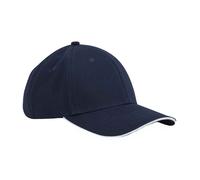 Cotone Organico Contrasto Sandwich Picco Cappello Baseball Beechfield Earthaware