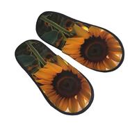 Cotone Pantofole Girasole Da Fattoria Stampato Eleganti Ciabatte Morbide Scarpe Di Cotone Per Unisex Hotel Interno M