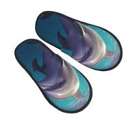 Cotone Pantofole Simpatico Animale Marino Delfino Comode Ciabatte Lavabili Pianelle Per Invernale Casa Interno L