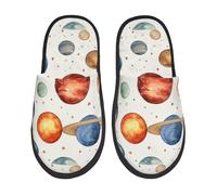 Cotone Pantofole Spazio Universo Solare Lavabili Ciabatte Comode Scarpe Di Cotone Per Unisex Hotel Esterno L