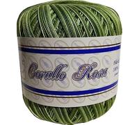 Cotone per Uncinetto numero 8 Filo di Scozia Gomitolo da 100 gr (VERDE SFUMATO 68)