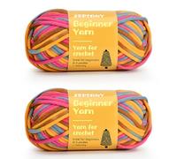 Cotone per Uncinetto per Principianti, Filato di Filato Cotone per Uncinetto, Filato per Uncinetto Adatto ai Principianti, Fai da te Preferibile Filato Uncinetto Yarn，2 x 50 g/80,Arcobaleno2
