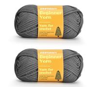 Cotone per Uncinetto per Principianti, Filato di Filato Cotone per Uncinetto, Filato per Uncinetto Adatto ai Principianti, Fai da te Preferibile Filato Uncinetto Yarn，2 x 50 g/80,Grigio Scuro