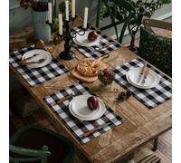 Cotone Runner da Tavolo Set Tovaglietta Buffalo Tartan Tovaglia Natale Cena
