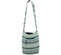 Cotone Tela Borsa da Spalla Aztec Tribale Motivo Intrecciato Borsa a Tracolla