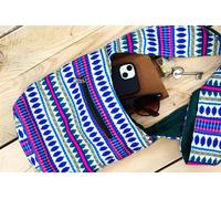 Cotone Tela Borsa da Spalla Aztec Tribale Motivo Intrecciato Borsa a Tracolla