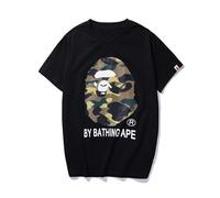 Cotone Traspirante A Maniche Corte Coppia alla Moda Casual Loose Versatile Donna T-Shirt Classico Girocollo Mezza Manica (Color-2,XL)