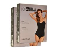 Cotonella 2 Body Donna Bretellina Spalla Stretta Cotone Bielastico Art GD008