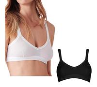Cotonella 2 Brassiere Cotone Elasticizzato. 1 Nero + 1 Bianco seconda