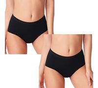 Cotonella 2 Period Panties ADB63 Coulotte da Ciclo Mestruale Flusso Abbondante. Mutande Assorbenti Mestruali - Lavabile - Periodico - Incontinenza - Mestruazioni - Donna Intimo Protettive Nero 2/S