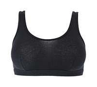 Cotonella 2 Pezzi Reggiseno Brassiere GD487 in Cotone Bielastico con Spallina Larga. Bordi Extra Comfort- Sportivo. Linea Essential. Nero L