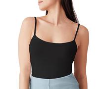 Cotonella 2 Pezzi Top Donna Spalla Stretta GD006 Cotone, Leggermente Sciancrato sui Fianchi Nero S