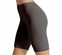 Cotonella 2 Slip Long Donna Gamba Lunga Elasticizzato Bianco Nero 3163