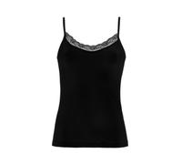 Cotonella 3/6 Top Canotta Donna Spalla Stretta Cotone Bielastico con Pizzo GD135