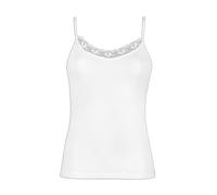Cotonella 3/6 Top Canotta Donna Spalla Stretta Cotone Bielastico con Pizzo GD135