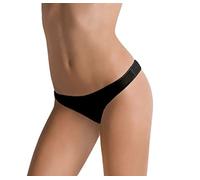 Cotonella 3 Slip Brasiliana Cotone bielastico Art 3490 (4/L, Nero)
