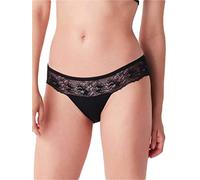 Cotonella 6 Pezzi Slip Donna Mini Realizzato in Cotone con Inserti di Pizzo Nero 4/L