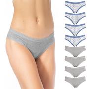 Cotonella 8 Slip Donna L'Altra Midi in Cotone Bielastico, 8 Slip AD189, L
