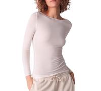 Cotonella ADD09 Maglia Donna Manica Lunga in Modal e Cachemire - Scollo a Barchetta Elegante - Ultra Morbida e Traspirante - Panna, 3/M