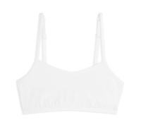 Cotonella, Brassiere in Morbido Cotone Bielastico organico dalle Spalline sottili in tessuto con regolazione elastica dietro - con parte davanti realizzata in doppio strato - Art. GD441 - Bianco tg. 3