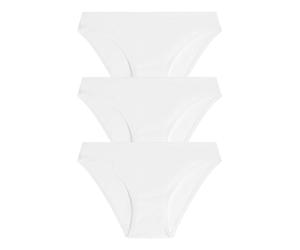 Cotonella Confezione da 3 mini slip da donna in cotone bielastico