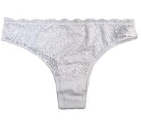 Cotonella Confezione da 4 Pezzi - Slip Donna Brasiliano Cotone BIELASTICO E Pizzo. Disponibile nei Colori Solo Bianco, Solo Nero e Assortito (Bianco e Nero)