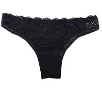 Cotonella Confezione da 8 Pezzi - Slip Donna Brasiliano Cotone Bielastico e Pizzo. Disponibile nei Colori Nero e Assortito (2 pz Bianco e 2 pz Nero) (M EU 40)
