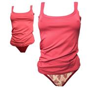 Cotonella Coordinato completino intimo canotta o top con slip o brasiliana (MALVA 2 PEZZI, S)