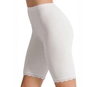Cotonella Long Donna in Cotone Elasticizzato Art. 3163 - Confezione da 2 Pezzi - Disponibile nei Colori Bianco e Nero - 2 Pezzi Bianco 10