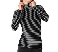 Cotonella Maglia a Righe Nere e Bianche, Maniche Lunghe, Girocollo, Donna, ADC44 (IT, Testo, M, Regular, Regular, Printed)