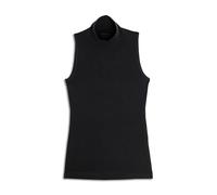 Cotonella, Maglia Senza Maniche con Collo a Lupetto - Maglia Realizzata in Morbido Cotone Bielastico Garzato internamente - Art. 3512 - Nero tg. 4