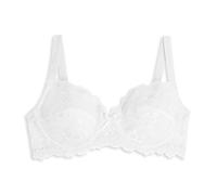Cotonella, Reggiseno a Balconcino Sabrina in Pizzo Elasticizzato con Ferretto - con Coppa in Tulle, Senza Imbottiture - Art. CD027 (IT, Taglia della Coppa & Taglia della Fascia, L, C, 3, Bianco)