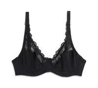 Cotonella, Reggiseno Aurora in Pizzo Elasticizzato e Morbida Microfibra - Reggiseno con Ferretto e Fodera SottoCoppa in 100% Cotone - Art.CD055 - Nero tg. 7C