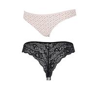 Cotonella Slip Brasiliana Donna in Cotone e Pizzo (Confezione da 2 Colori) GD284 (5/XL)