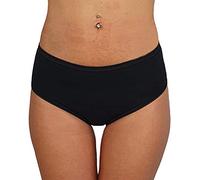Cotonella Slip Midi Donna in Cotone Elasticizzato Art. 3940 - Confezione da 6 Pezzi - Colori Bianco E Nero - 6 Pezzi Nero 2
